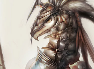 Painting of one of my 'Blade Avians'